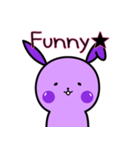 紫のウサギです！(ENG)（個別スタンプ：22）