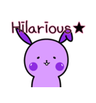 紫のウサギです！(ENG)（個別スタンプ：23）