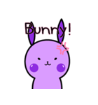紫のウサギです！(ENG)（個別スタンプ：27）
