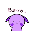 紫のウサギです！(ENG)（個別スタンプ：31）