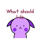 紫のウサギです！(ENG)（個別スタンプ：33）