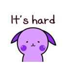 紫のウサギです！(ENG)（個別スタンプ：34）