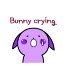紫のウサギです！(ENG)（個別スタンプ：36）