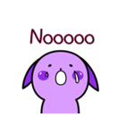 紫のウサギです！(ENG)（個別スタンプ：37）