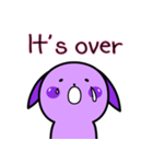 紫のウサギです！(ENG)（個別スタンプ：38）