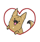 雑種犬のクロハナ ver.バレンタイン（個別スタンプ：1）