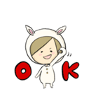 着ぐるみうさぎのうー（個別スタンプ：1）