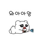 モチモチ熊, プ·ヒョ (animated) (韓国語)（個別スタンプ：10）