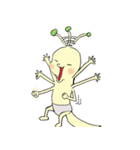 宇宙人とウサギ（個別スタンプ：4）