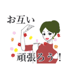 モデル風女子 春のお祝い応援メッセージ（個別スタンプ：12）
