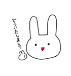 表情が乏しいうさぎ（個別スタンプ：7）