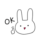 表情が乏しいうさぎ（個別スタンプ：17）