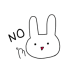 表情が乏しいうさぎ（個別スタンプ：18）