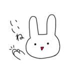 表情が乏しいうさぎ（個別スタンプ：19）
