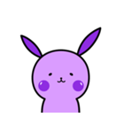 紫のウサギです！(No letters)（個別スタンプ：1）