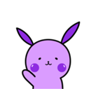 紫のウサギです！(No letters)（個別スタンプ：2）