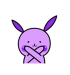 紫のウサギです！(No letters)（個別スタンプ：5）