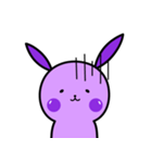 紫のウサギです！(No letters)（個別スタンプ：6）