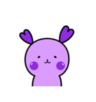 紫のウサギです！(No letters)（個別スタンプ：7）