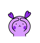 紫のウサギです！(No letters)（個別スタンプ：9）
