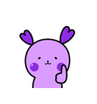 紫のウサギです！(No letters)（個別スタンプ：10）