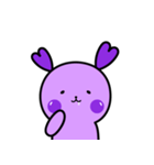紫のウサギです！(No letters)（個別スタンプ：13）