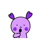 紫のウサギです！(No letters)（個別スタンプ：15）