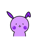 紫のウサギです！(No letters)（個別スタンプ：16）