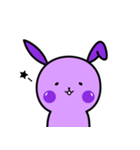 紫のウサギです！(No letters)（個別スタンプ：17）