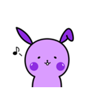 紫のウサギです！(No letters)（個別スタンプ：18）