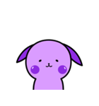 紫のウサギです！(No letters)（個別スタンプ：21）