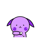 紫のウサギです！(No letters)（個別スタンプ：22）