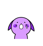 紫のウサギです！(No letters)（個別スタンプ：23）