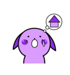 紫のウサギです！(No letters)（個別スタンプ：24）