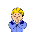 建設業(薄紫の作業服)（個別スタンプ：5）