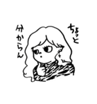 眉なしガールズ（個別スタンプ：13）
