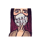 マスク生活。（個別スタンプ：24）