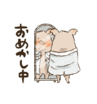 ぶたの生活 ぶたまみれ（個別スタンプ：3）