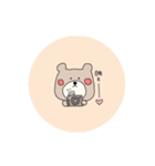 【パステル】ゆるくまくん（個別スタンプ：1）