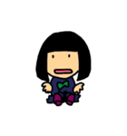 おかっぱ女子学生①（個別スタンプ：2）