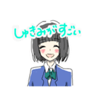 おかっぱ女子学生①（個別スタンプ：8）