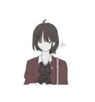 探偵さんと黒猫さん（個別スタンプ：7）