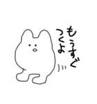耳の少し長い白いの（個別スタンプ：3）