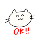 親しみやすい顔のねこ（個別スタンプ：1）
