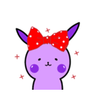 スタイリッシュな紫ウサギ☆（個別スタンプ：2）
