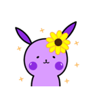 スタイリッシュな紫ウサギ☆（個別スタンプ：6）