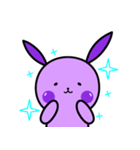 スタイリッシュな紫ウサギ☆（個別スタンプ：10）