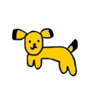 黄色い犬くんスタンプ（個別スタンプ：1）