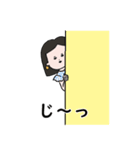 ふてぶてしい髪の長い女の子のスタンプ（個別スタンプ：37）