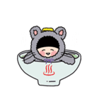 ゆるっとリボンねずみ〜ズ（個別スタンプ：9）